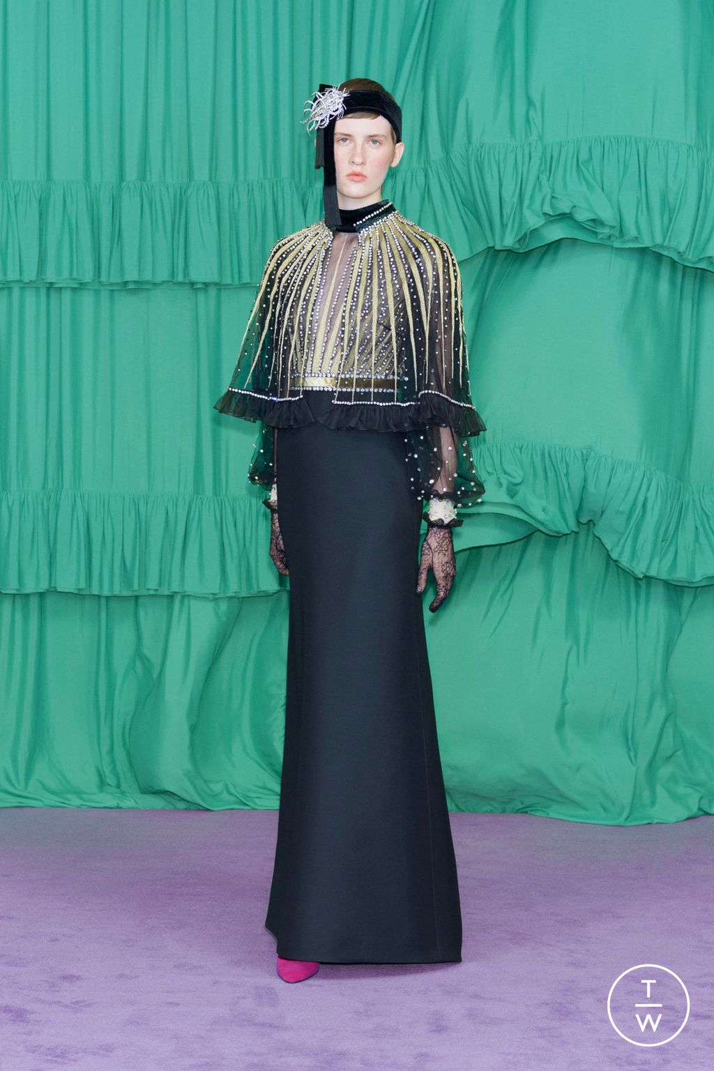 Fashion Week Paris Pre-Fall 2025 look 140 from the Valentino collection womenswear