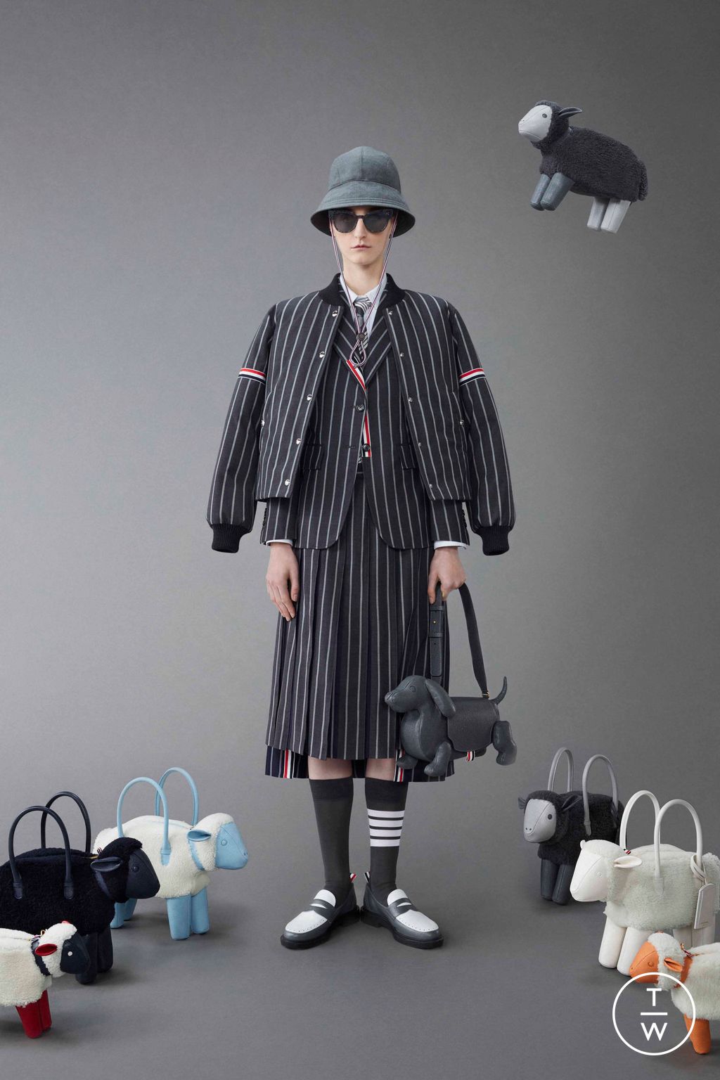 Fashion Week New York Resort 2024 look 7 from the Thom Browne collection womenswear