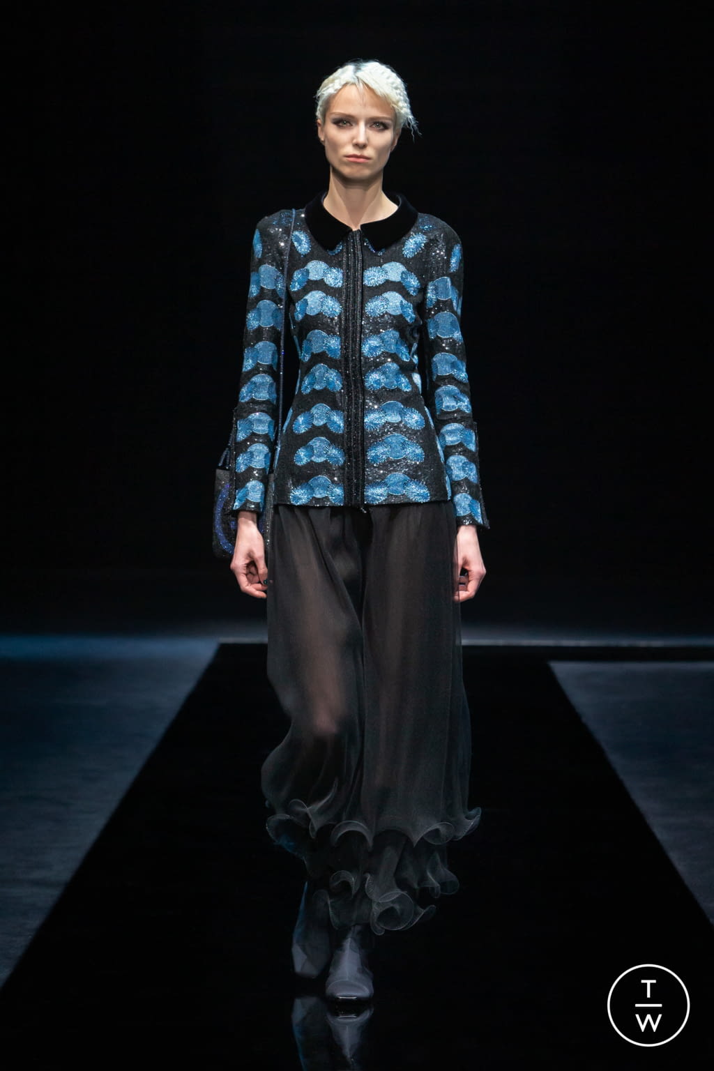 Fashion Week Milan Fall/Winter 2021 look 73 from the Giorgio Armani collection womenswear