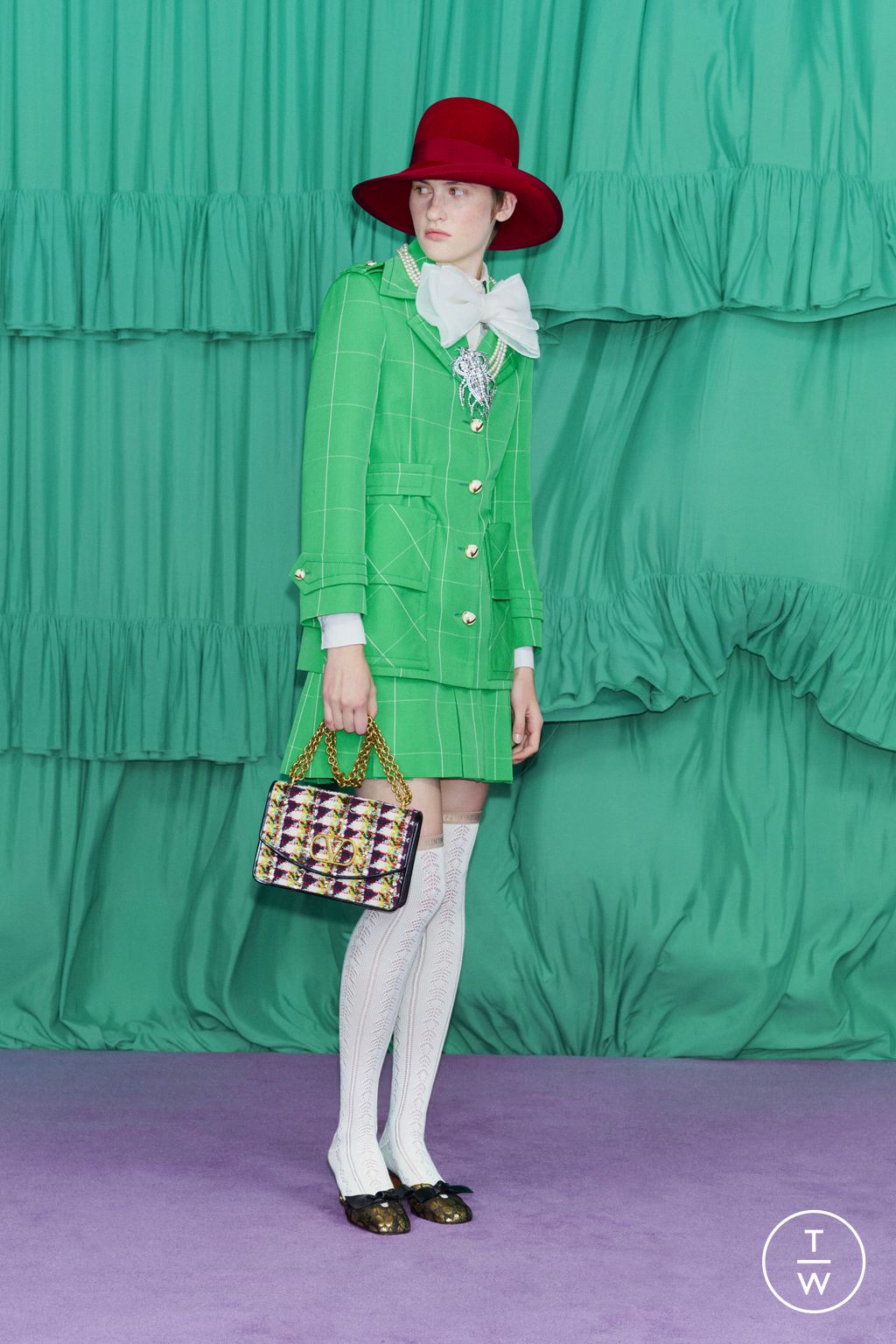 Fashion Week Paris Pre-Fall 2025 look 147 from the Valentino collection womenswear