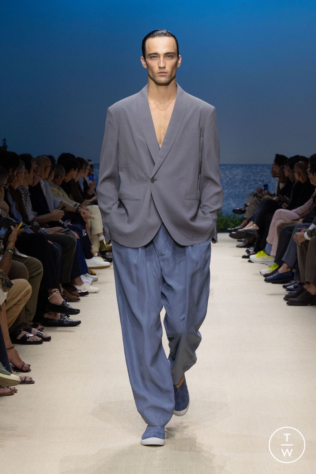 Fashion Week Milan Spring/Summer 2026 look 77 de la collection Giorgio Armani menswear