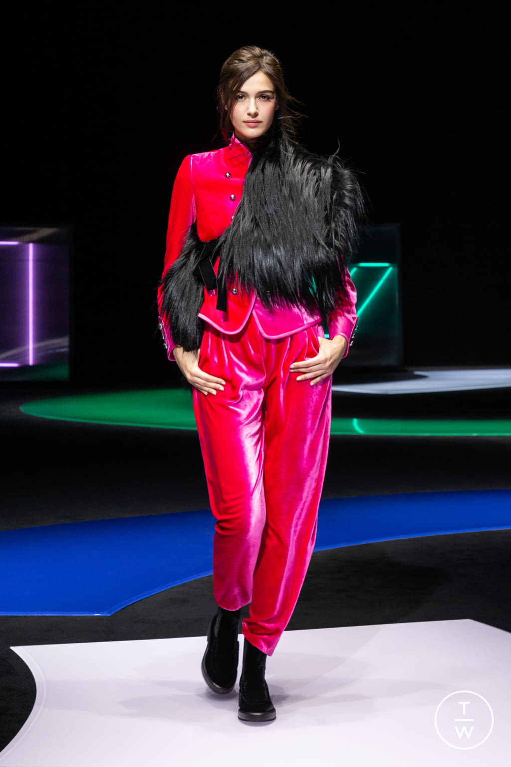 Fashion Week Milan Fall/Winter 2021 look 78 from the Emporio Armani collection womenswear