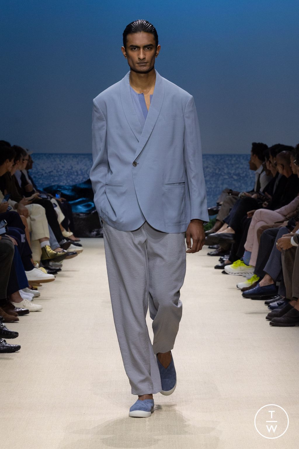 Fashion Week Milan Spring/Summer 2026 look 78 from the Giorgio Armani collection 男装