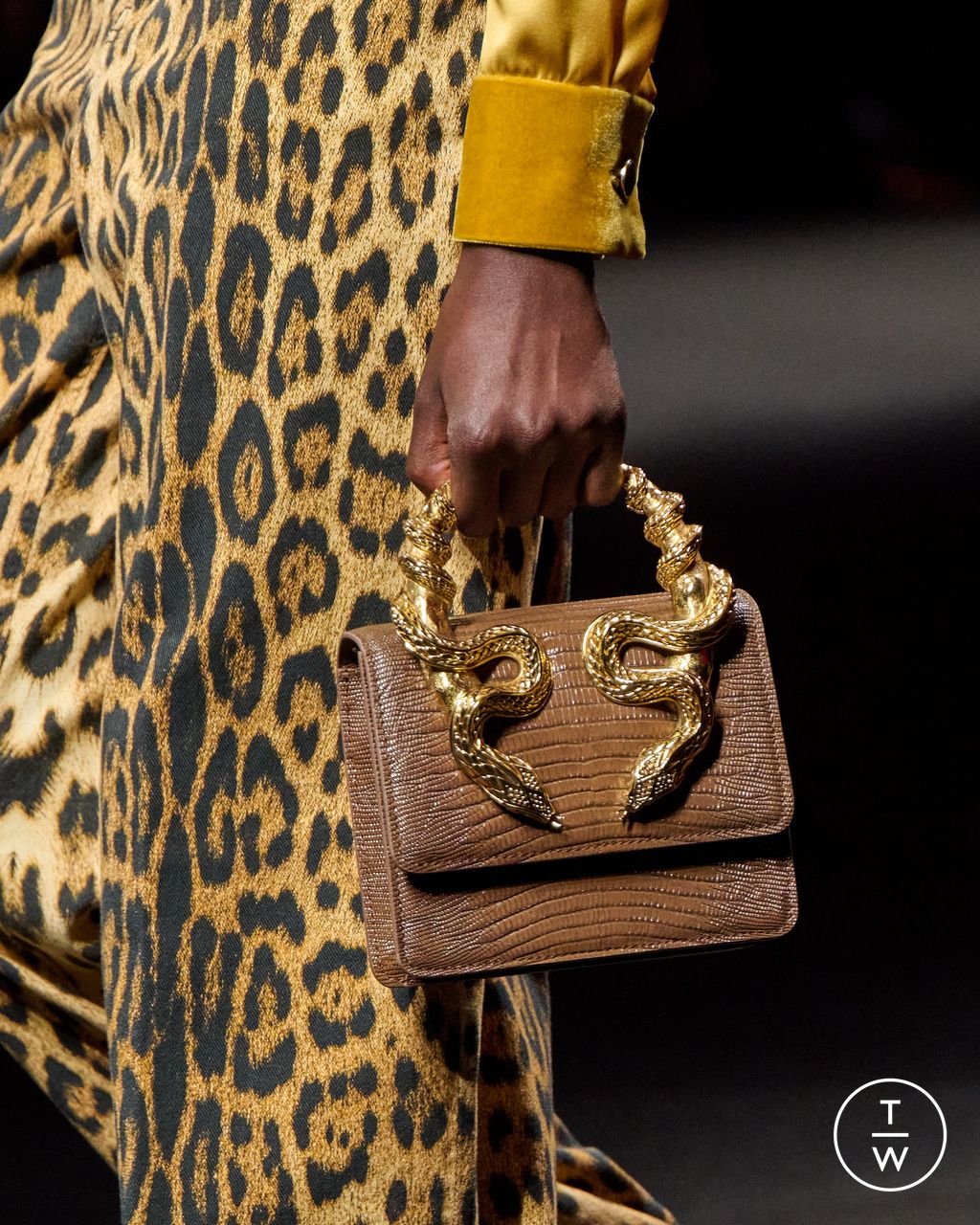 Fashion Week Milan Fall/Winter 2025 look 37 from the Roberto Cavalli collection womenswear accessories