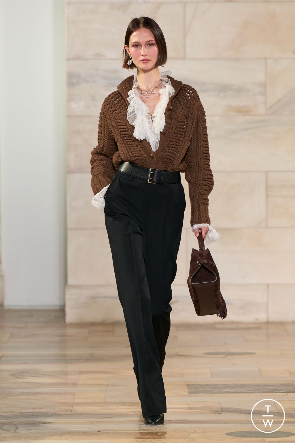 Fashion Week New York Fall/Winter 2025 look 8 from the Ralph Lauren collection womenswear