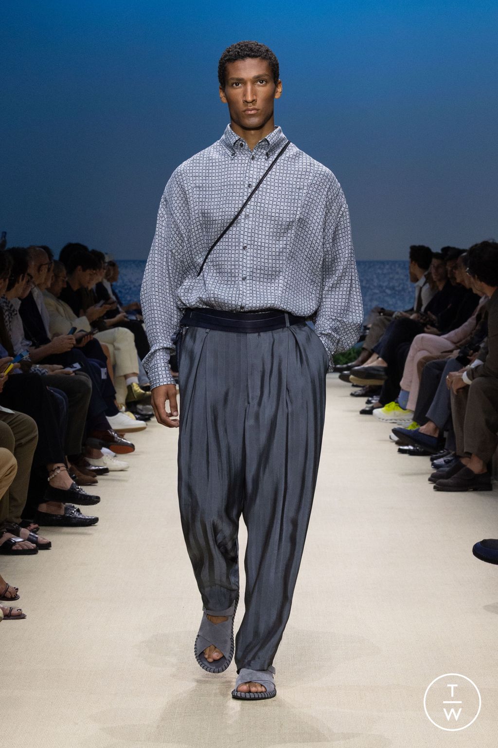 Fashion Week Milan Spring/Summer 2026 look 80 from the Giorgio Armani collection 男装