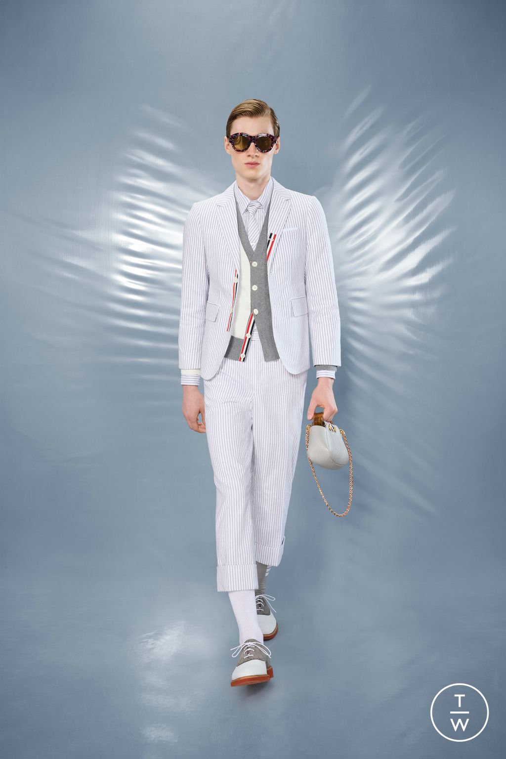 Fashion Week New York Resort 2025 look 9 from the Thom Browne collection menswear