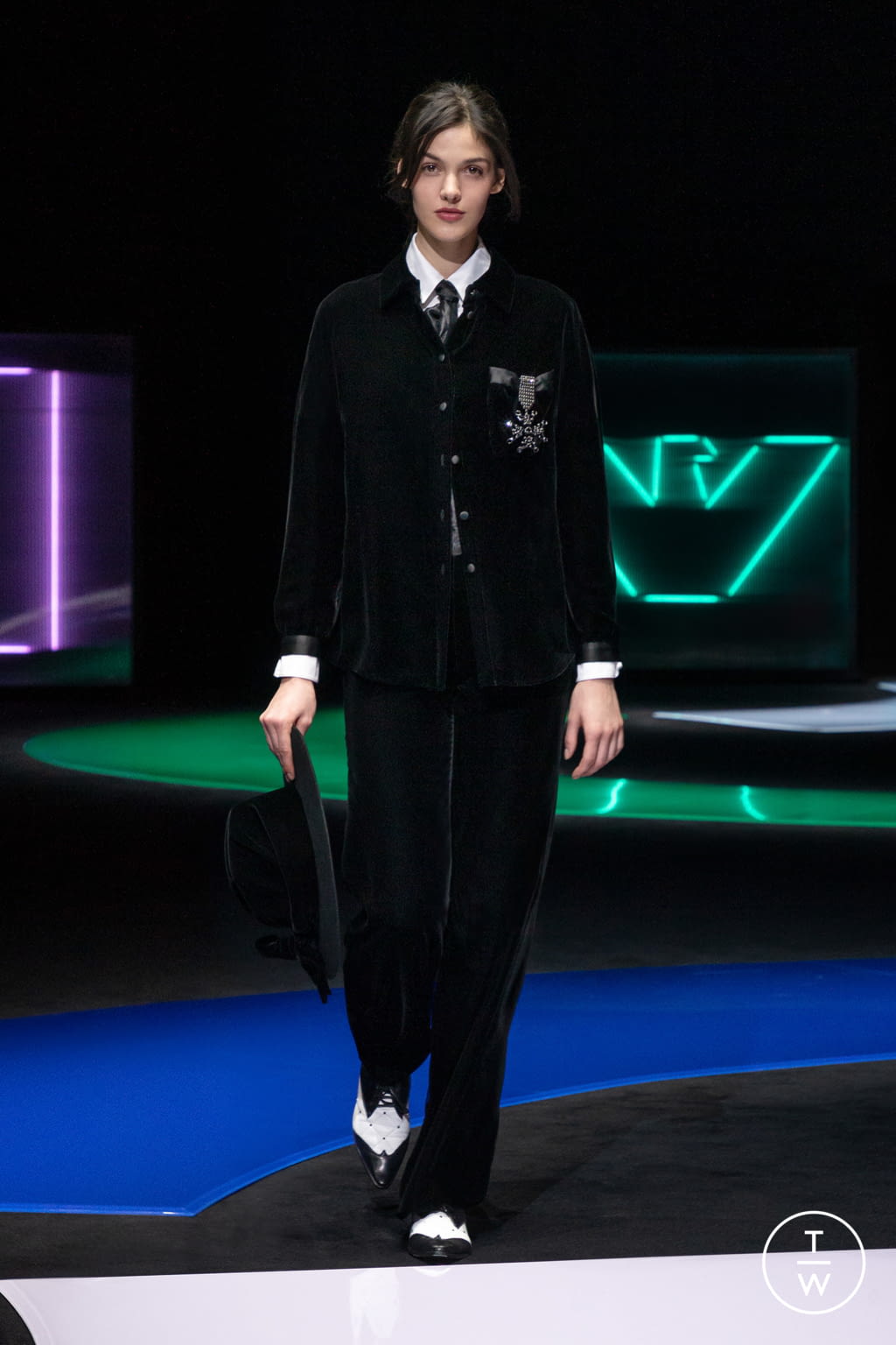 Fashion Week Milan Fall/Winter 2021 look 84 from the Emporio Armani collection womenswear