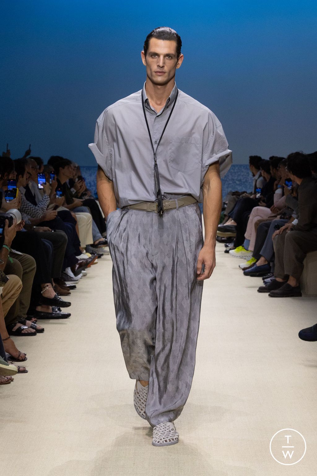 Fashion Week Milan Spring/Summer 2026 look 87 de la collection Giorgio Armani menswear