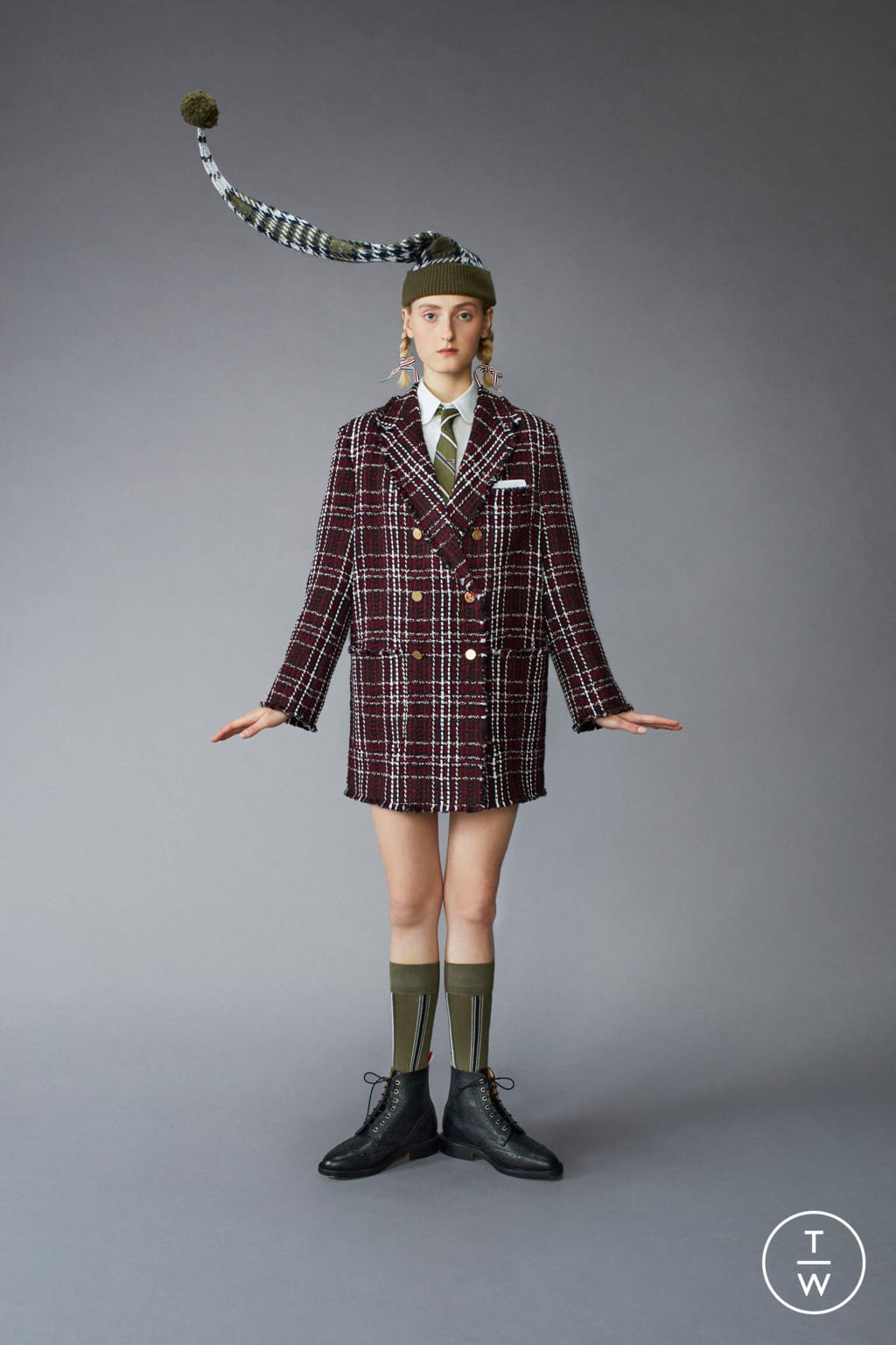 Fashion Week Paris Pre-Fall 2021 look 9 from the Thom Browne collection womenswear