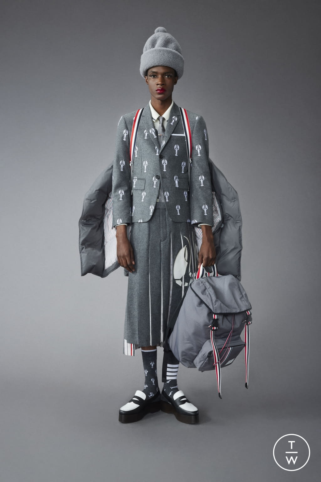 Fashion Week Paris Pre-Fall 2022 look 10 from the Thom Browne collection menswear