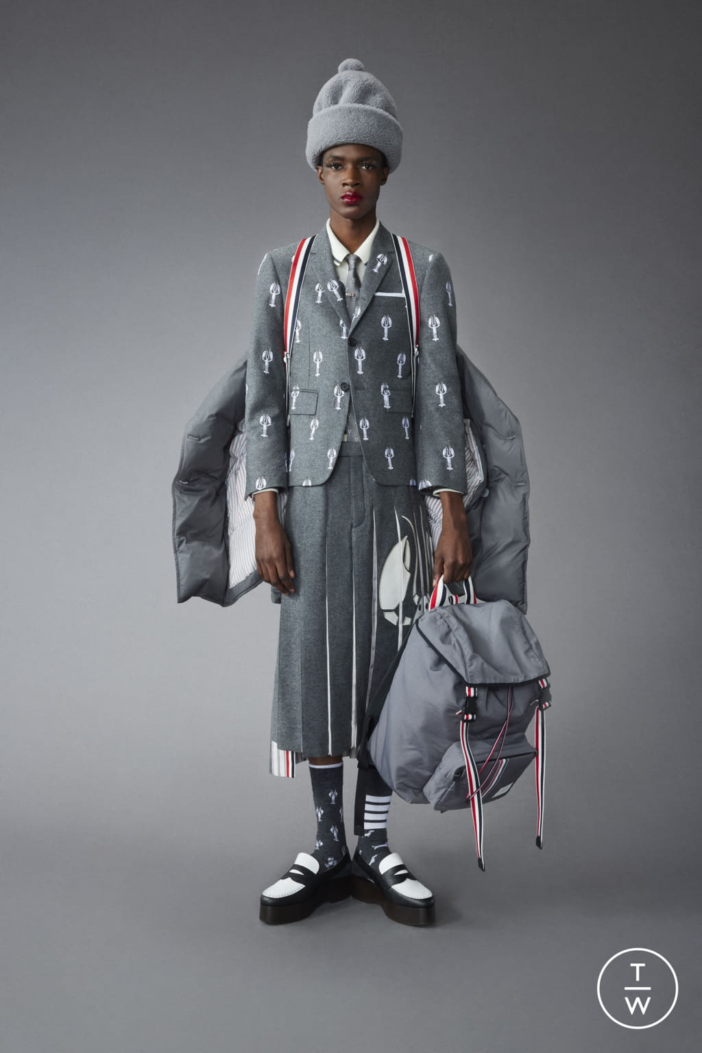Fashion Week Paris Pre-Fall 2022 look 10 from the Thom Browne collection 男装