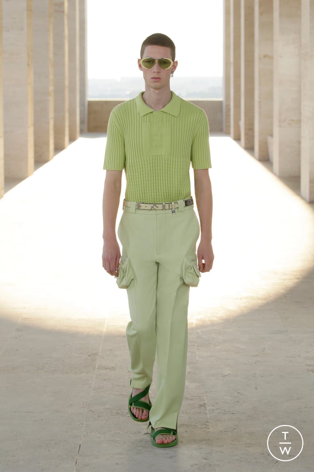 Fashion Week Milan Spring/Summer 2022 look 9 from the Fendi collection menswear