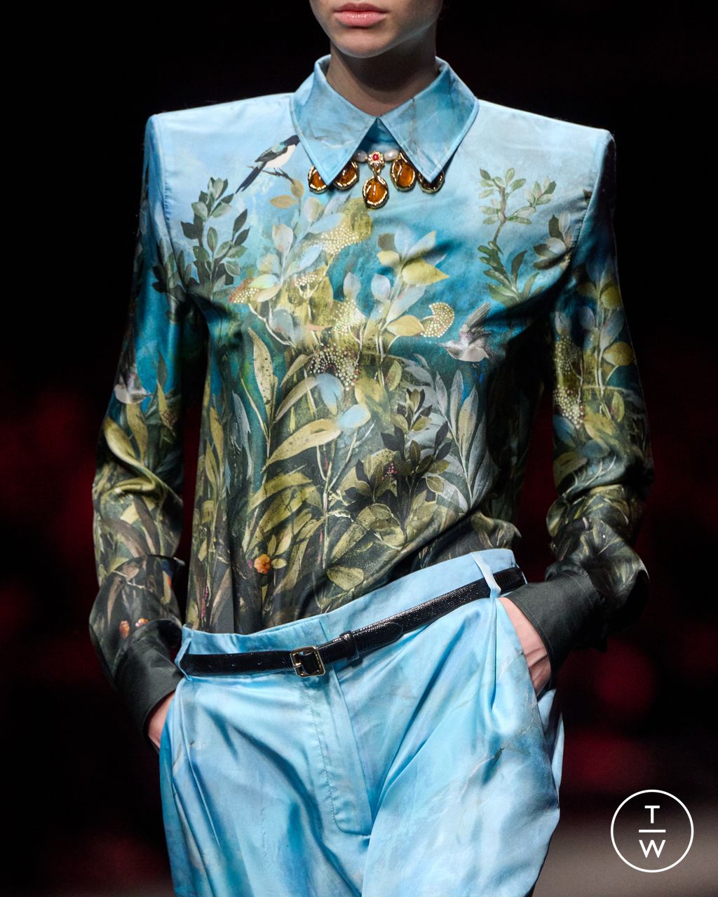 Fashion Week Milan Fall/Winter 2025 look 48 from the Roberto Cavalli collection womenswear accessories