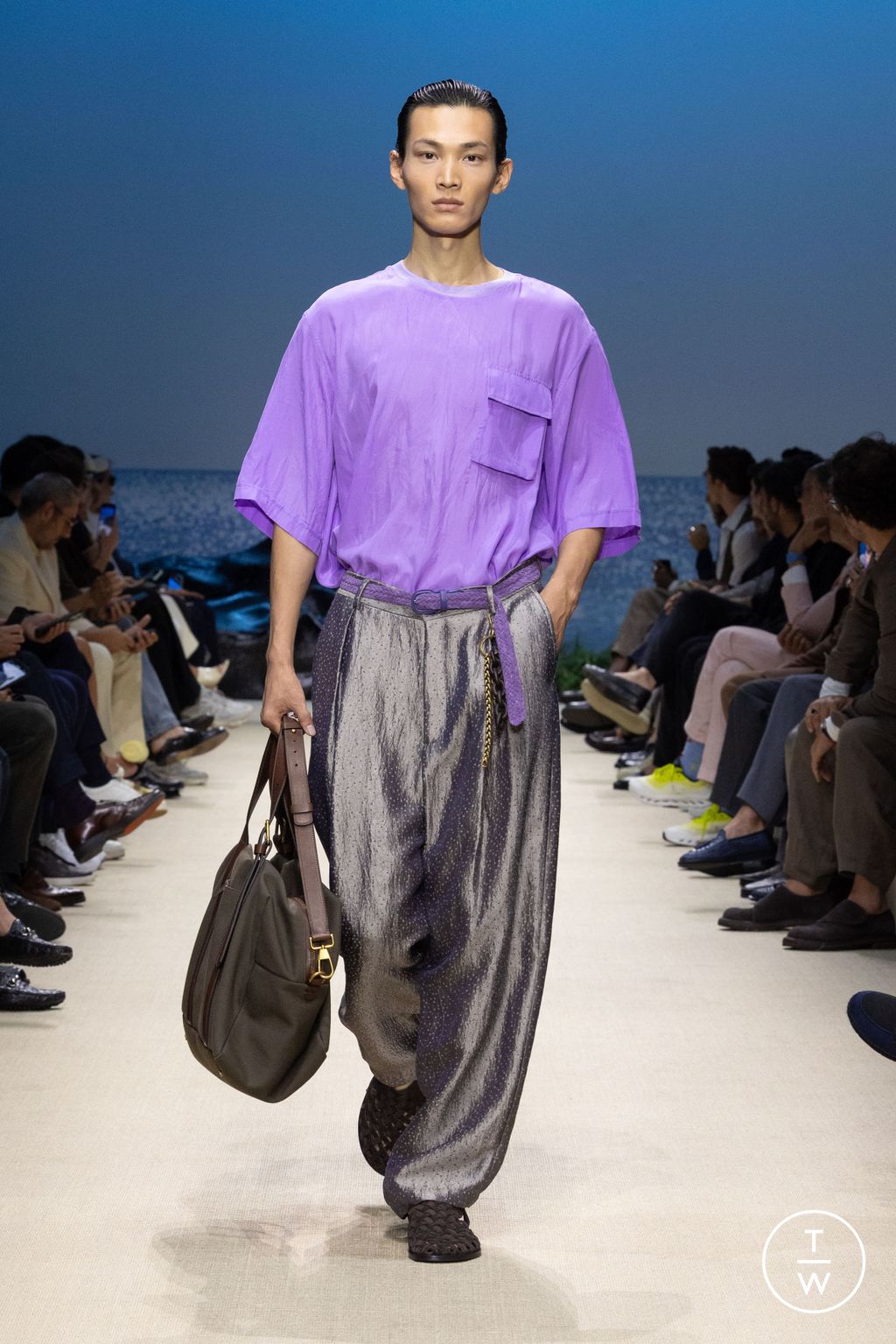 Fashion Week Milan Spring/Summer 2026 look 99 from the Giorgio Armani collection menswear