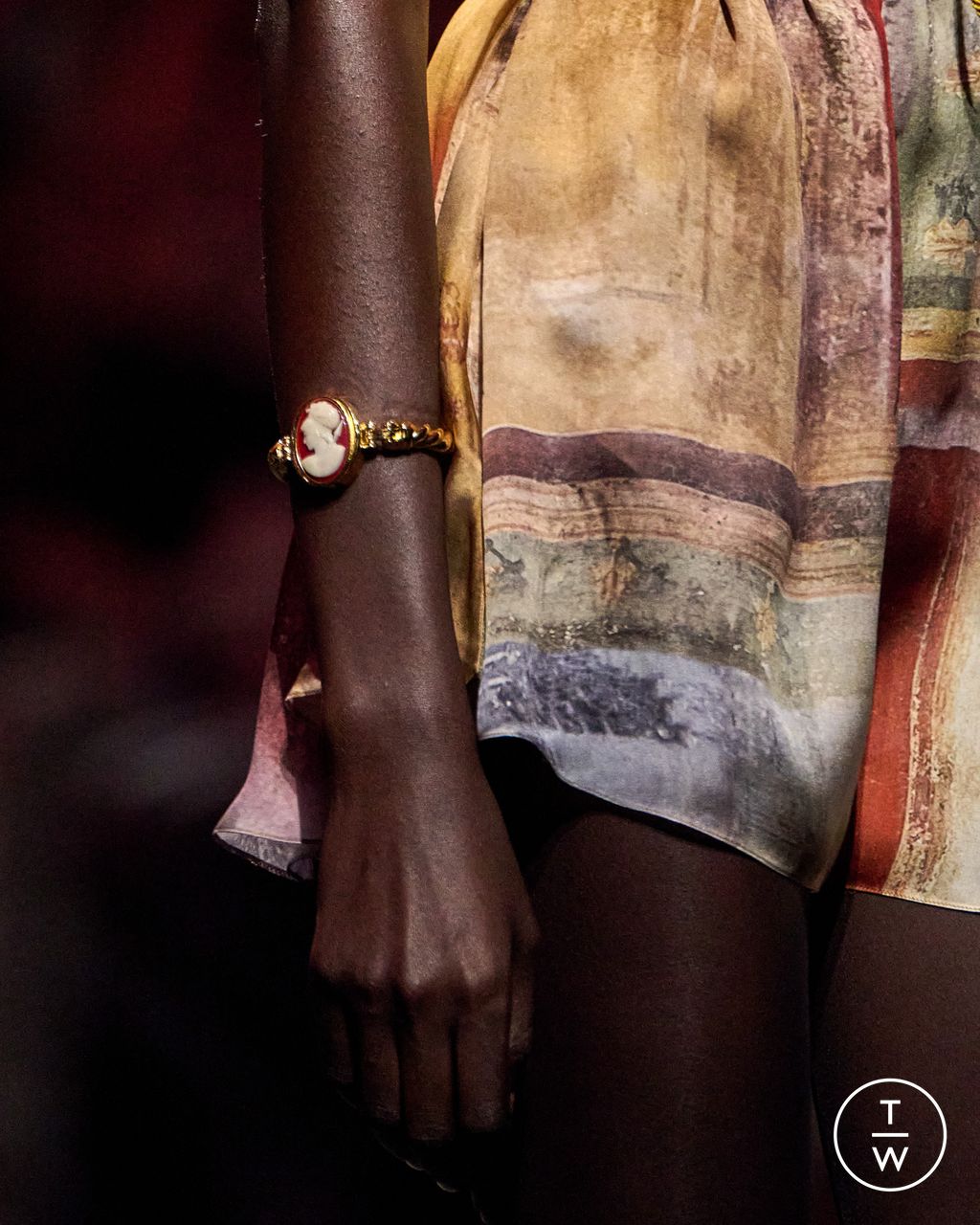 Fashion Week Milan Fall/Winter 2025 look 49 from the Roberto Cavalli collection womenswear accessories