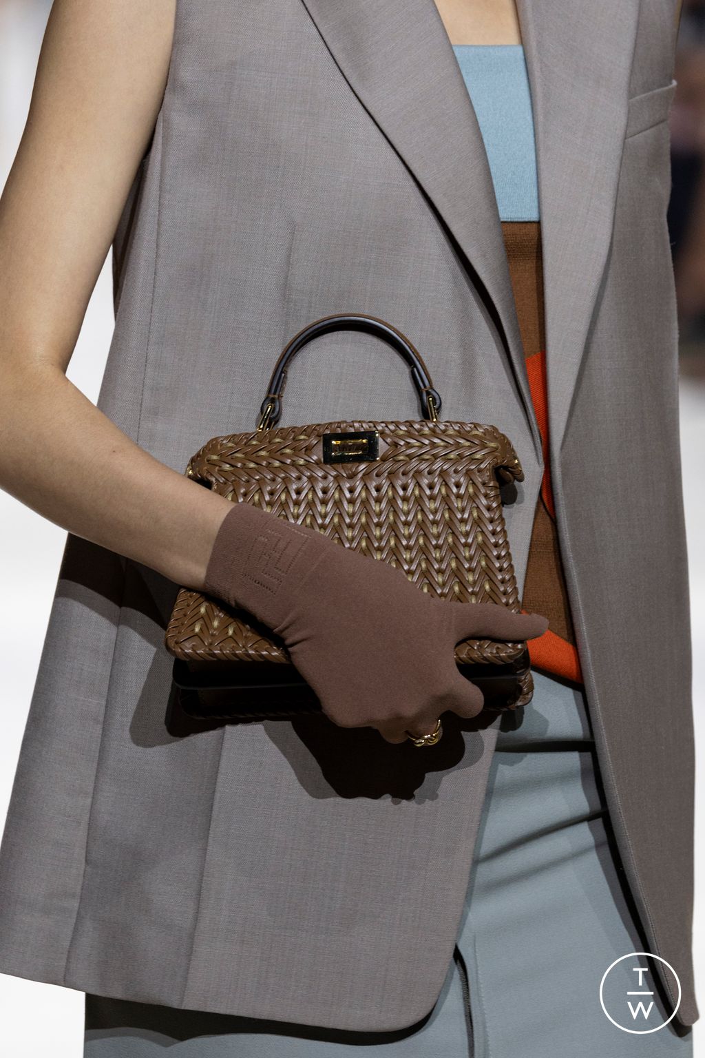 Fashion Week Milan Spring/Summer 2024 look 9 from the Fendi collection womenswear accessories