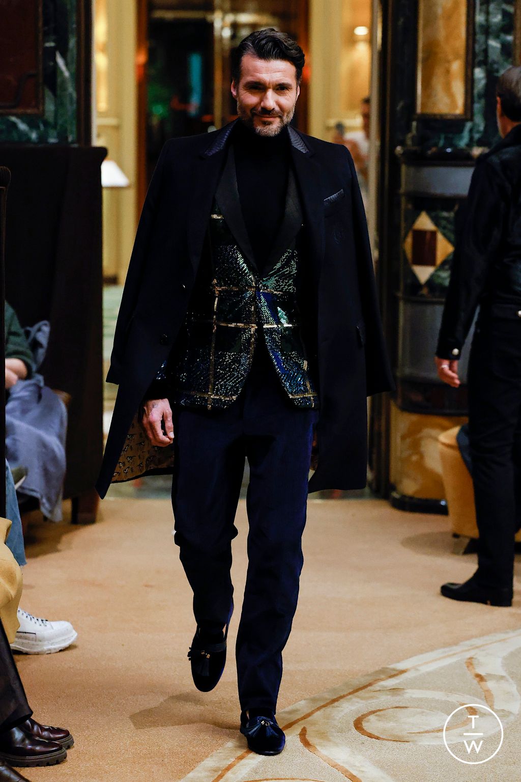 Fashion Week Milan Fall/Winter 2023 look 13 from the Billionaire collection menswear