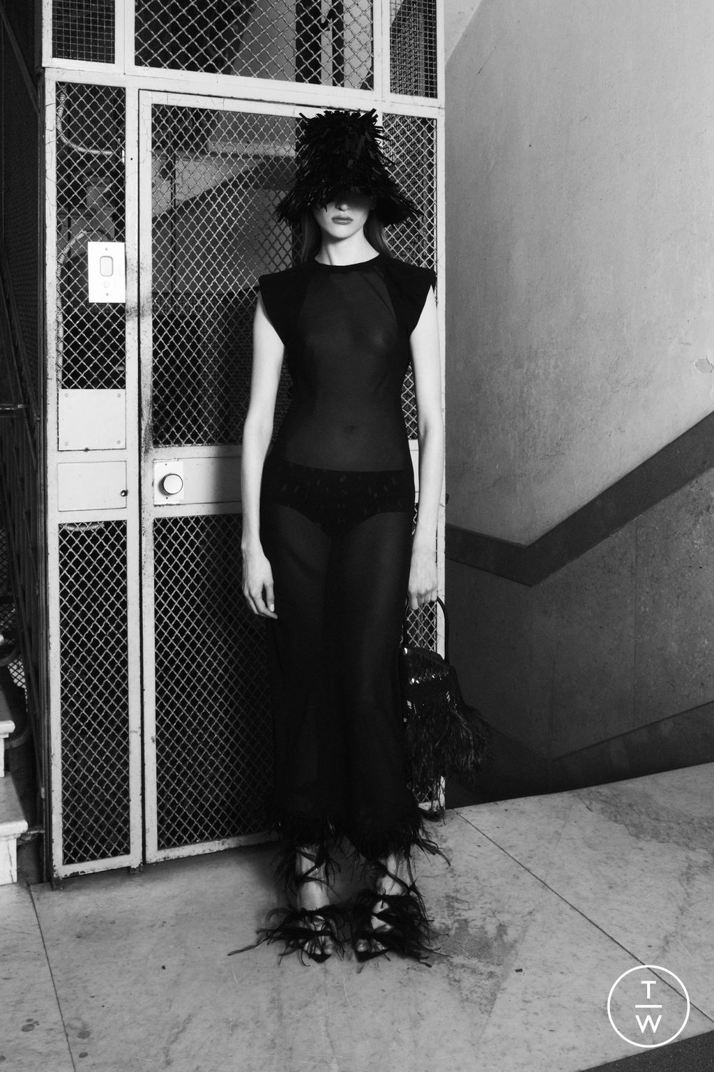 Fashion Week Milan Resort 2024 look 9 from the The Attico collection womenswear