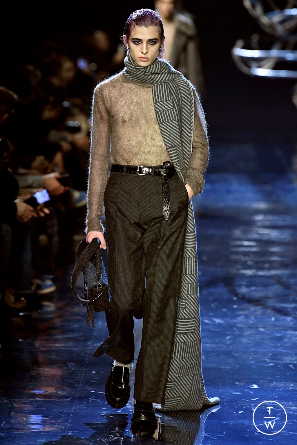 Fashion Week Milan Fall/Winter 2023 look 17 from the Fendi collection menswear
