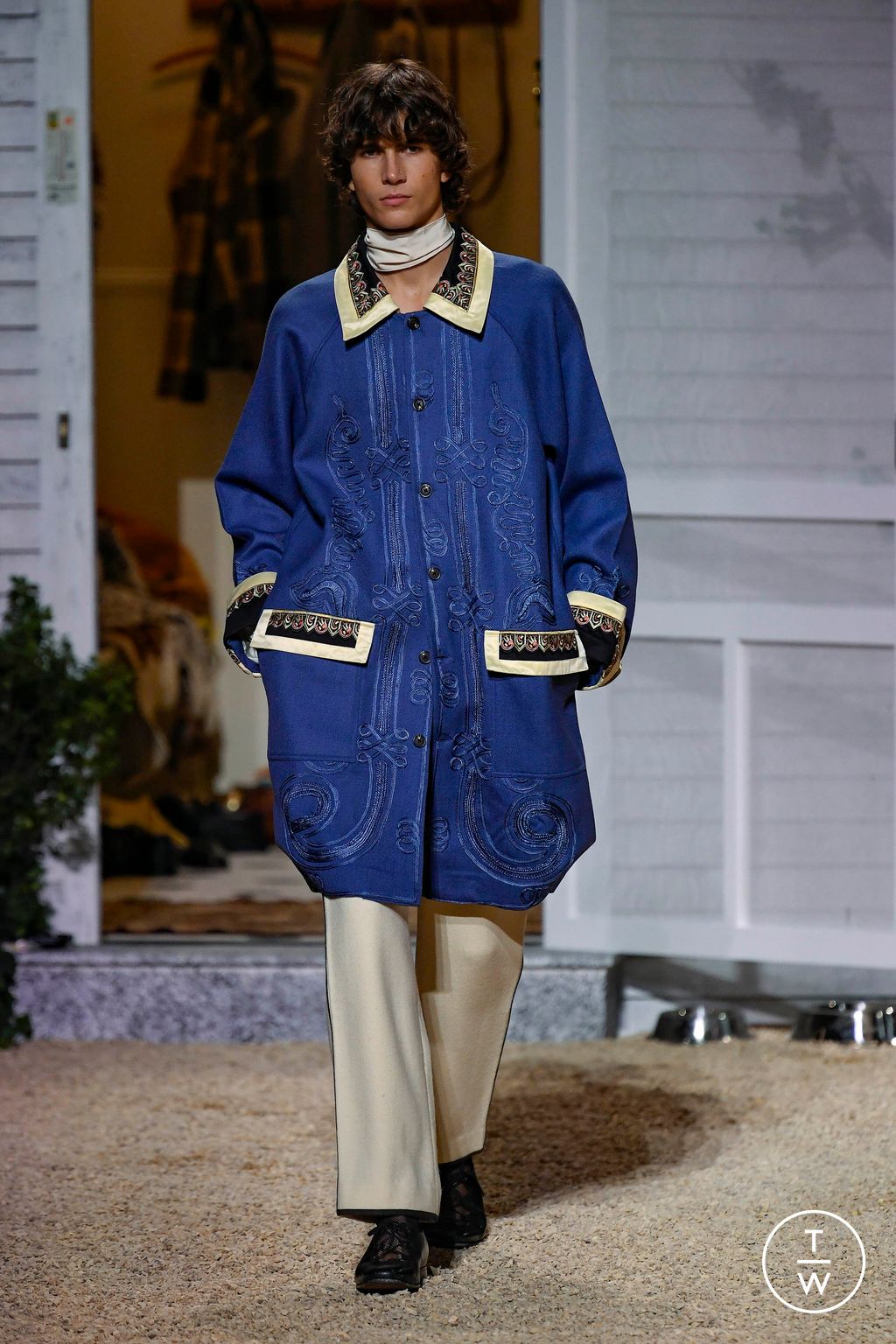 Fashion Week Paris Fall/Winter 2023 look 24 de la collection Bode menswear