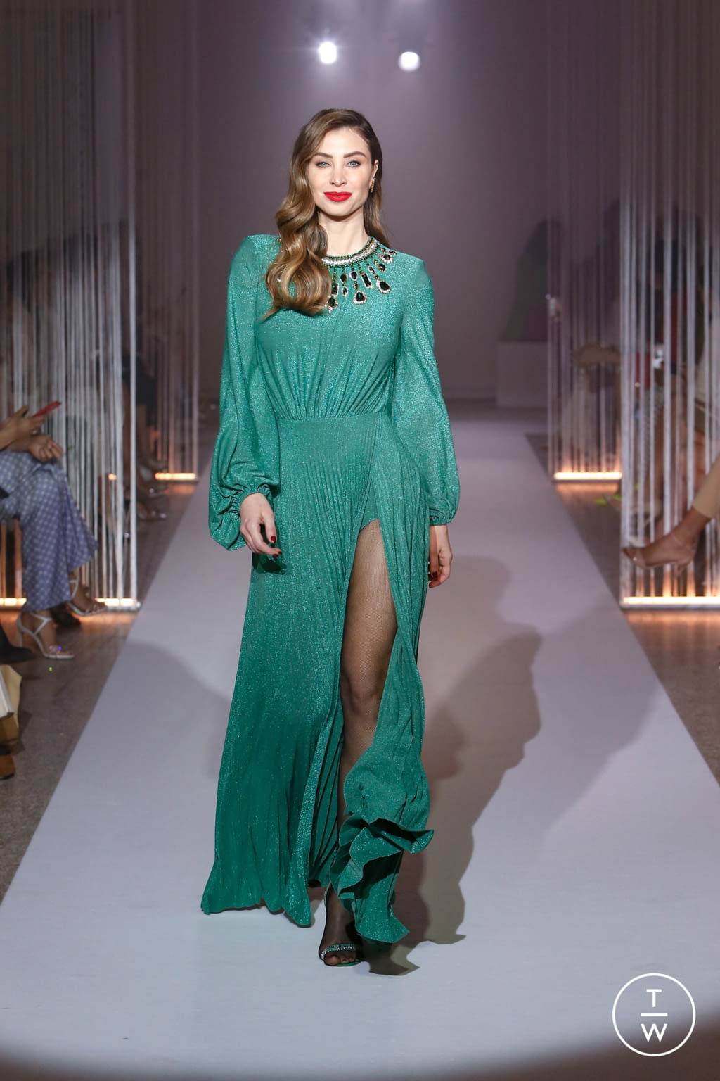 Fashion Week Milan Fall/Winter 2022 look 1 from the Elisabetta Franchi collection womenswear
