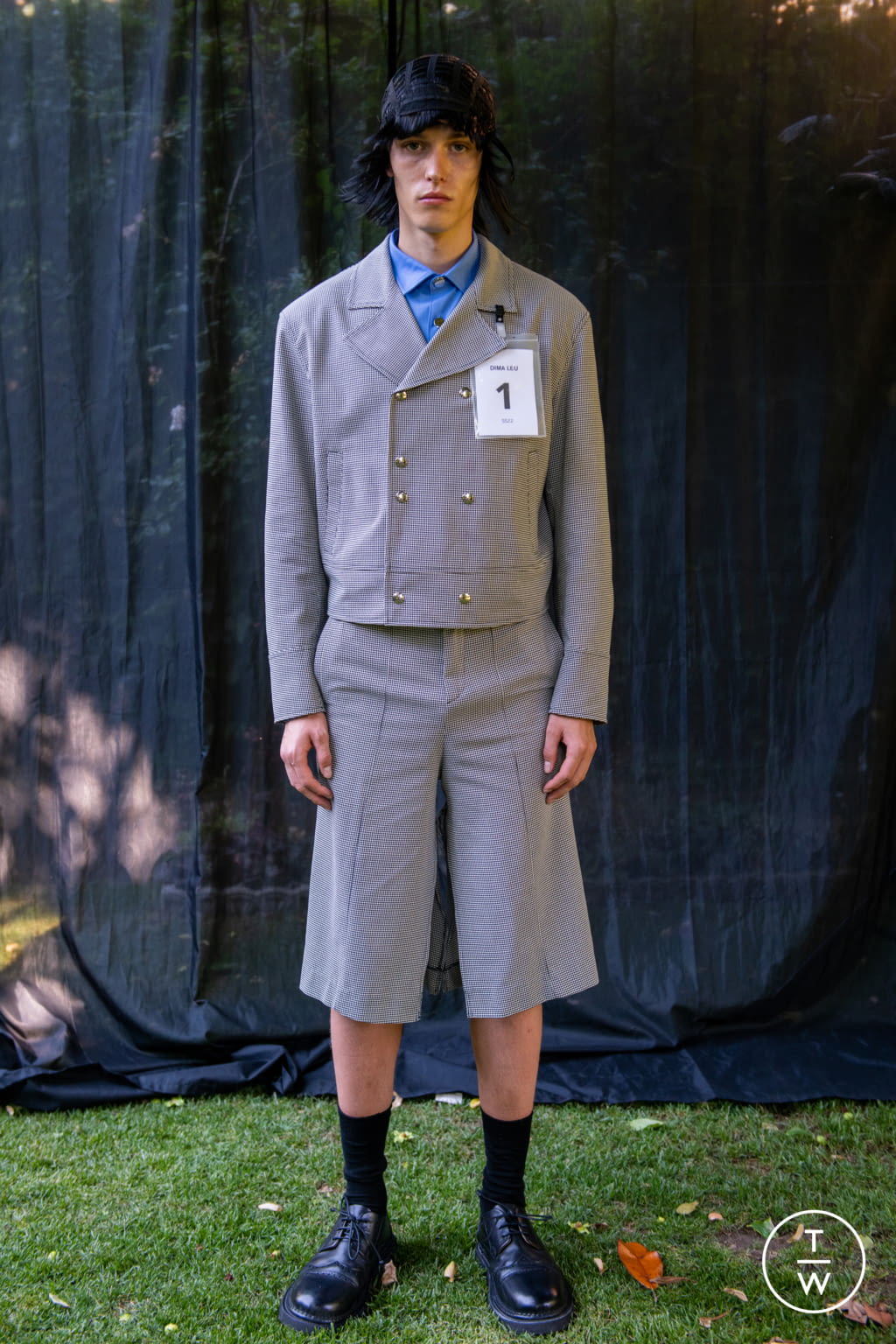 Fashion Week Milan Spring/Summer 2022 look 1 from the Dima Leu collection 男装