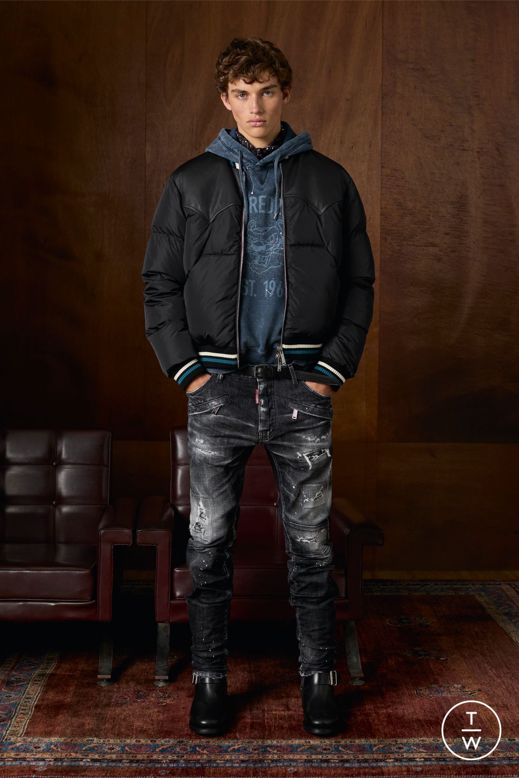 Fashion Week Milan Resort 2025 look 10 from the Dsquared2 collection menswear