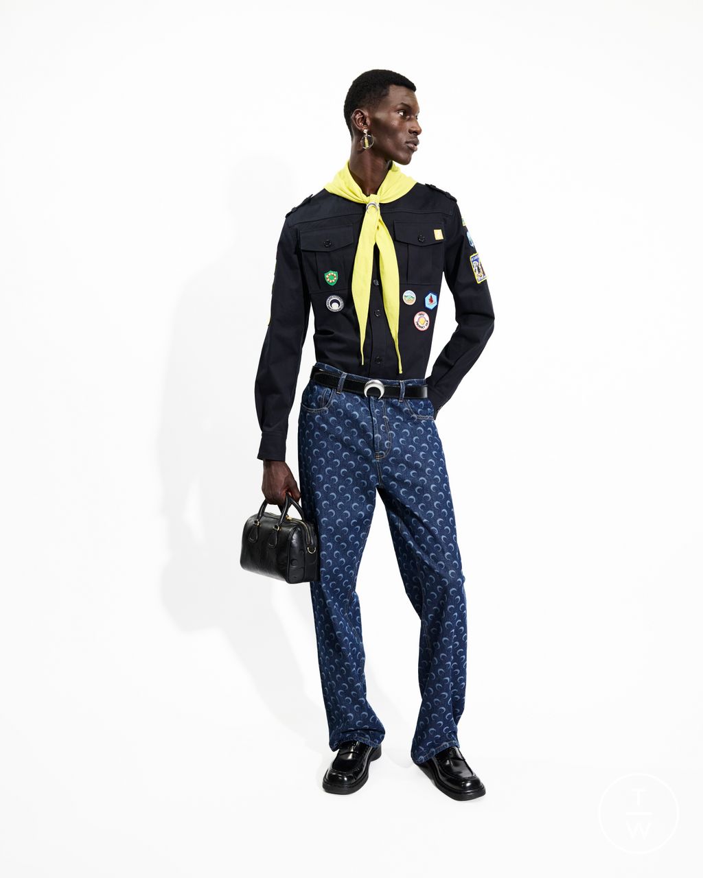 Fashion Week Paris Spring/Summer 2026 look 10 de la collection Marine Serre menswear