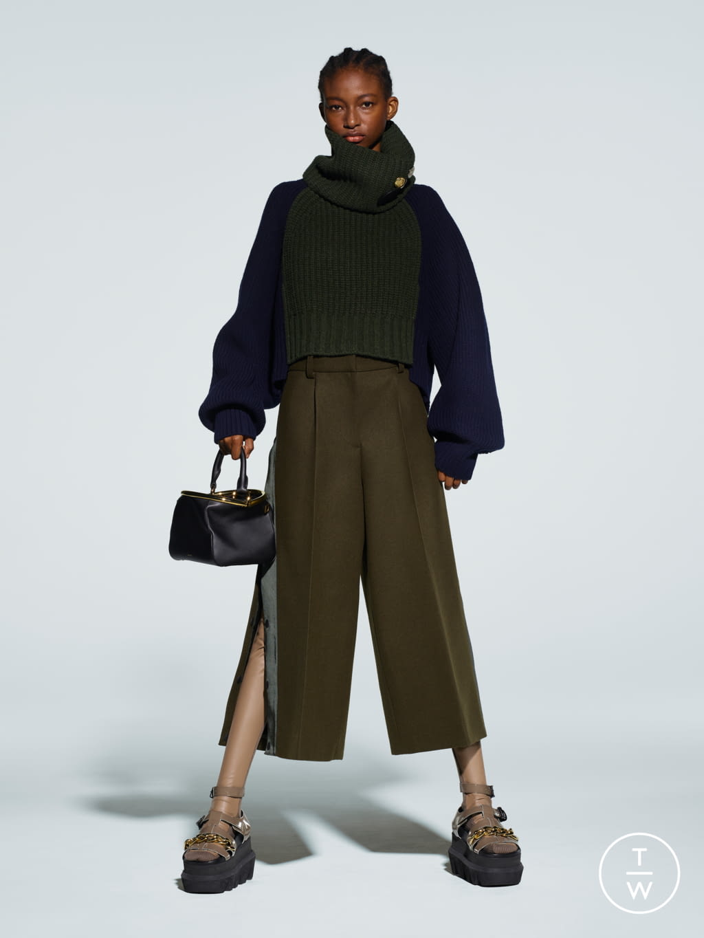 Fashion Week Paris Pre-Fall 2021 look 10 from the Sacai collection 女装