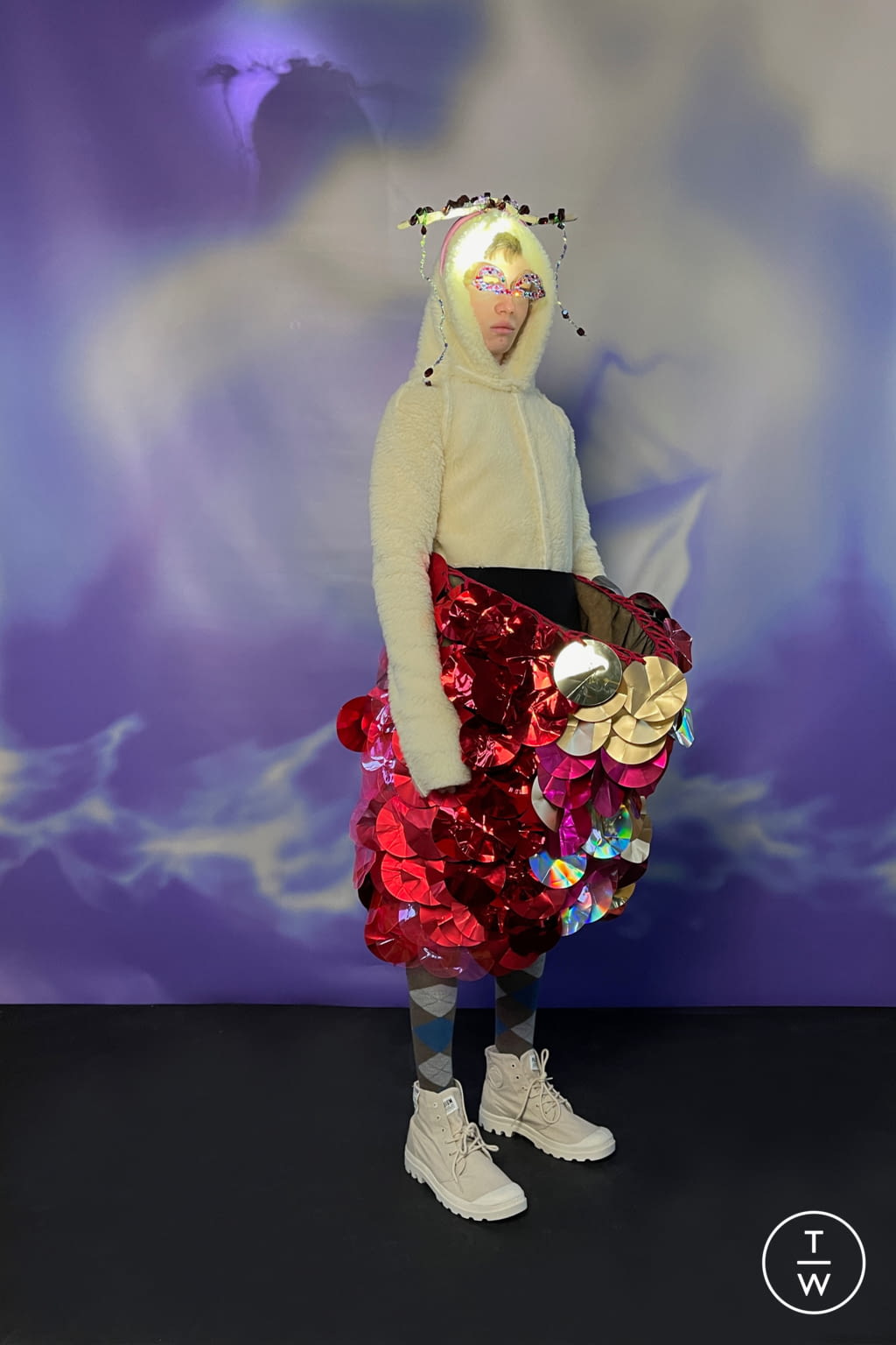 Fashion Week London Fall/Winter 2021 look 10 from the Matty Bovan collection womenswear