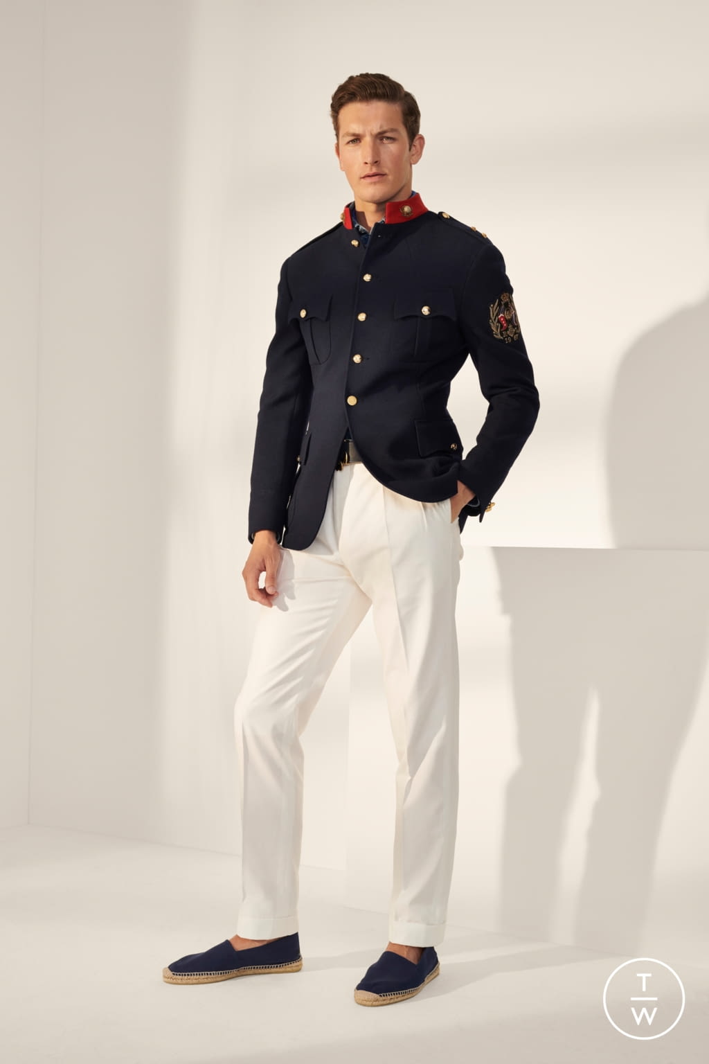 Fashion Week Milan Spring/Summer 2020 look 9 from the Ralph Lauren Purple Label collection 男装