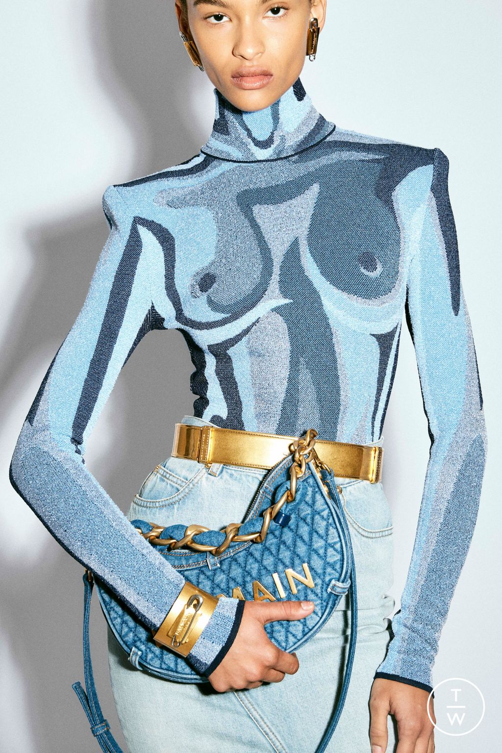 Fashion Week Paris Resort 2025 look 10 from the Balmain collection womenswear