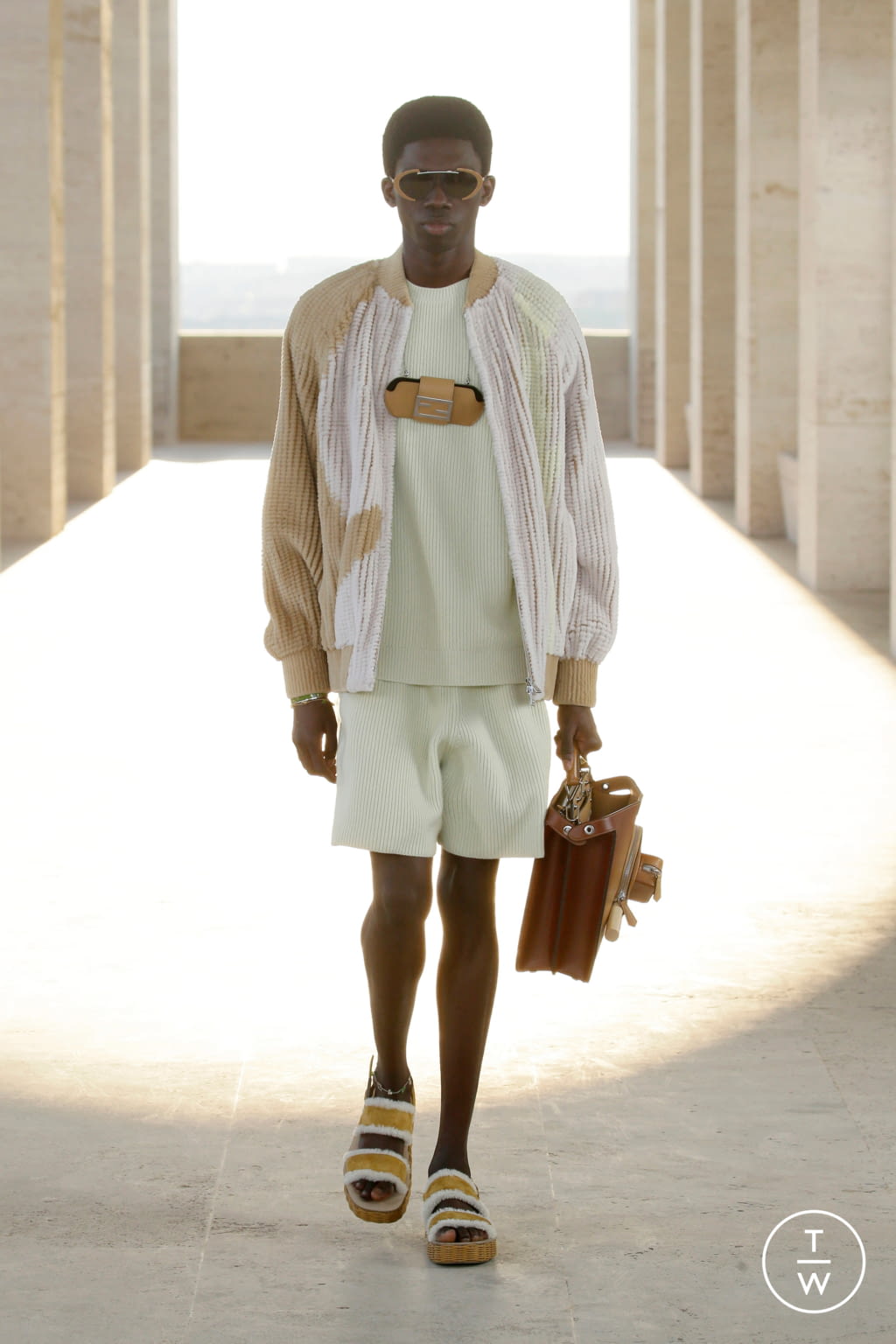 Fashion Week Milan Spring/Summer 2022 look 10 from the Fendi collection menswear