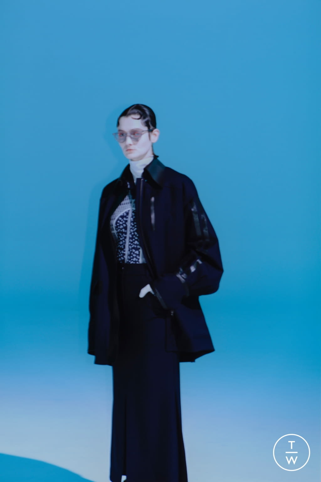 Fashion Week Paris Fall/Winter 2021 look 10 de la collection Mame Kurogouchi womenswear