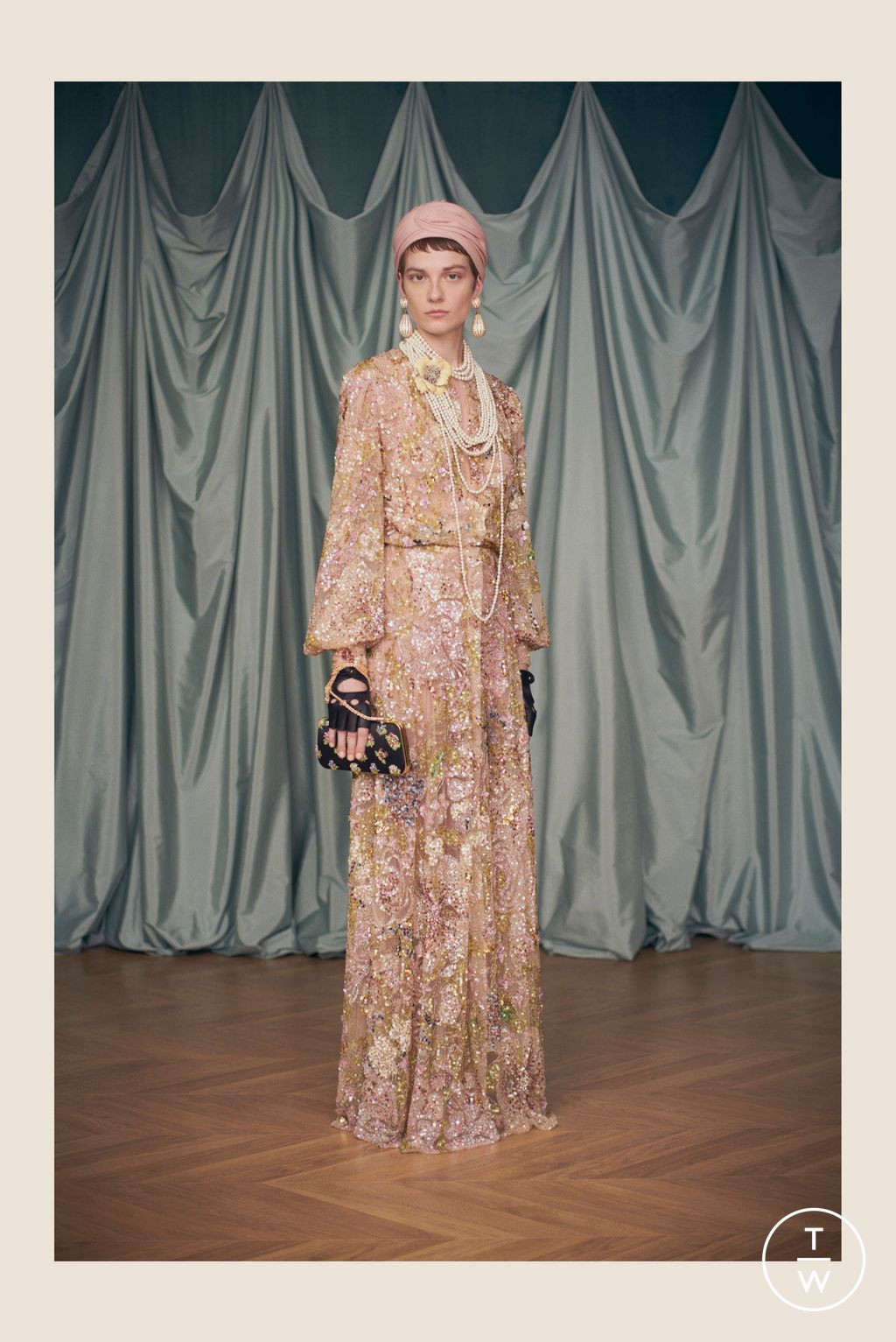 Fashion Week Paris Resort 2025 look 100 from the Valentino collection womenswear