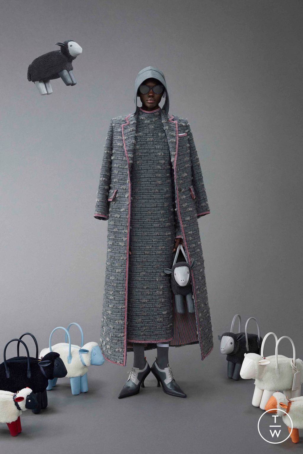 Fashion Week New York Resort 2024 look 10 from the Thom Browne collection womenswear