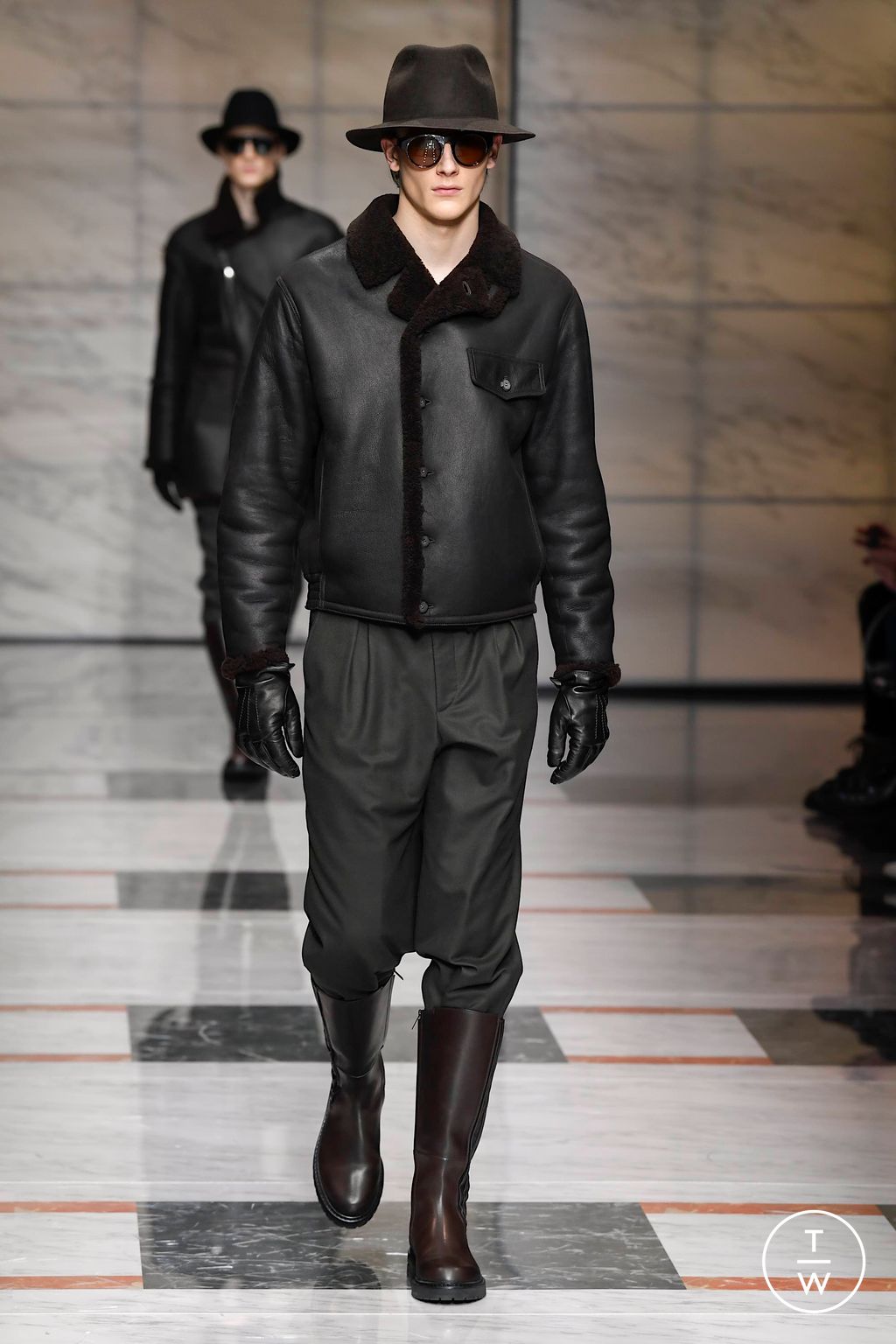 Fashion Week Milan Fall/Winter 2023 look 32 from the Giorgio Armani collection menswear