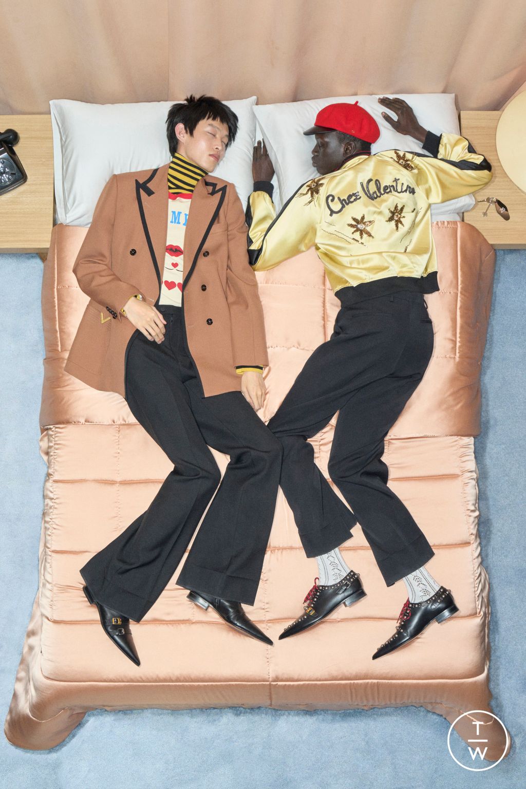 Fashion Week Paris Resort 2026 look 28 from the Valentino collection menswear