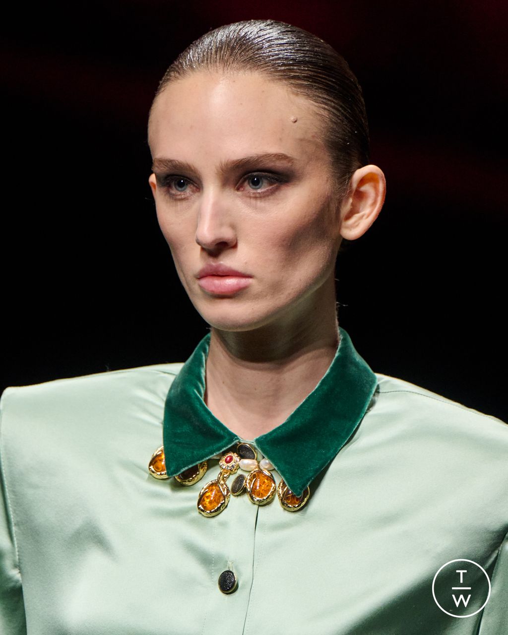 Fashion Week Milan Fall/Winter 2025 look 52 from the Roberto Cavalli collection womenswear accessories