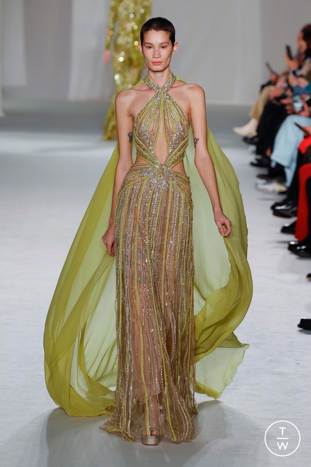 Fashion Week Paris Spring/Summer 2023 look 23 from the Elie Saab collection couture