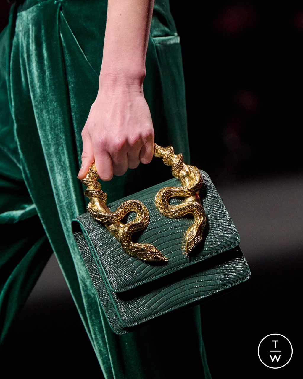 Fashion Week Milan Fall/Winter 2025 look 53 from the Roberto Cavalli collection womenswear accessories