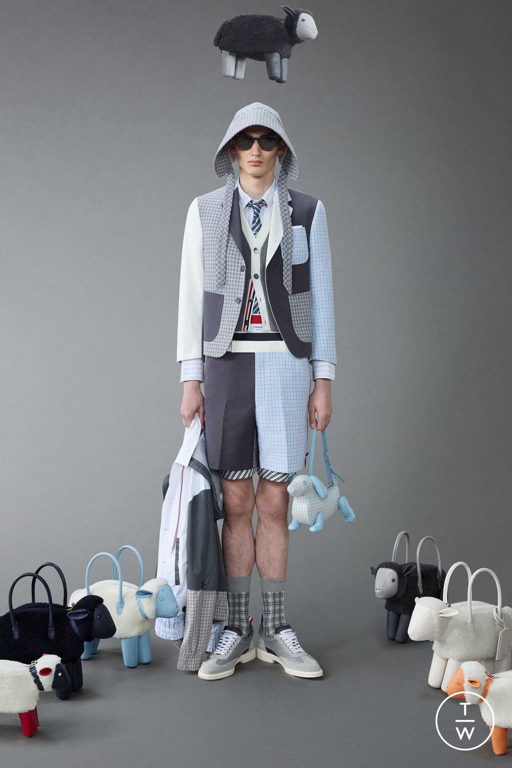 Fashion Week New York Resort 2024 look 11 from the Thom Browne collection menswear