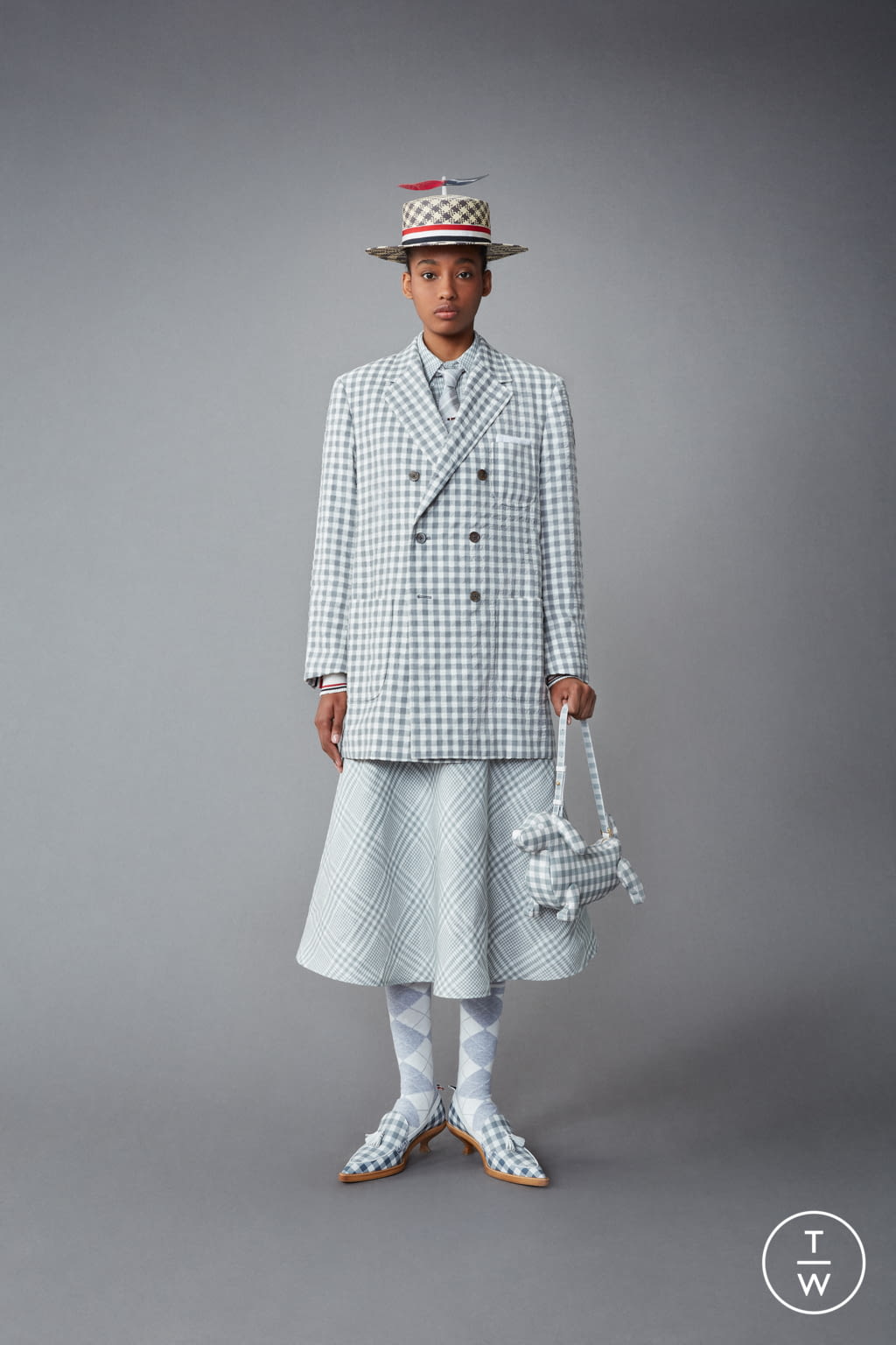 Fashion Week Paris Resort 2022 look 11 from the Thom Browne collection 女装