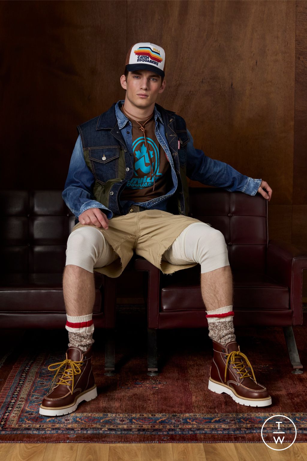 Fashion Week Milan Resort 2025 look 11 from the Dsquared2 collection 男装
