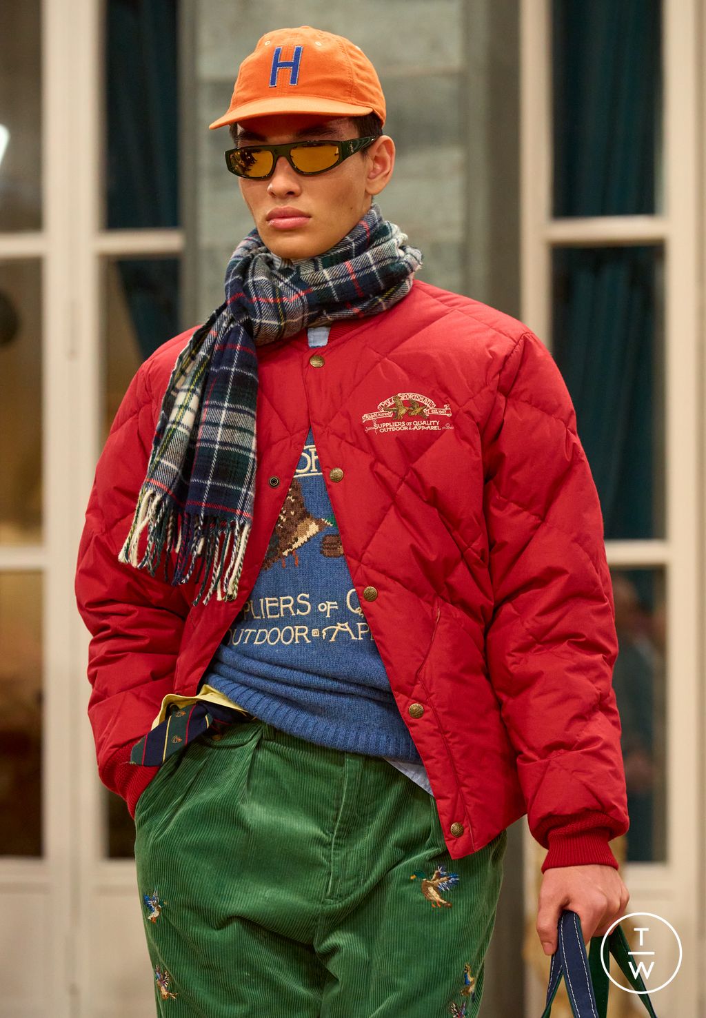 Fashion Week Milan Fall/Winter 2026 look 11 from the Polo Ralph Lauren collection menswear accessories