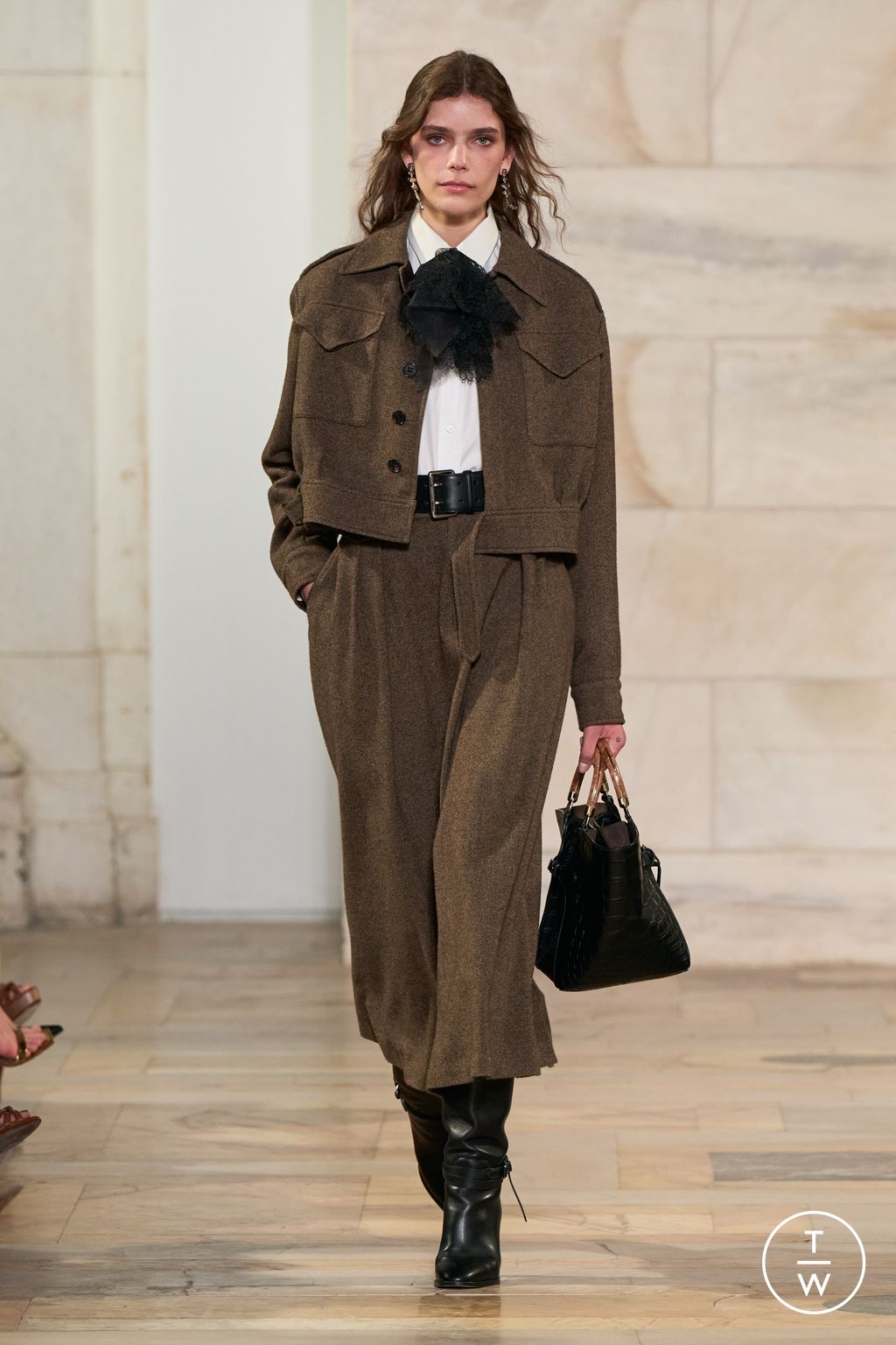 Fashion Week New York Fall/Winter 2025 look 11 from the Ralph Lauren collection womenswear