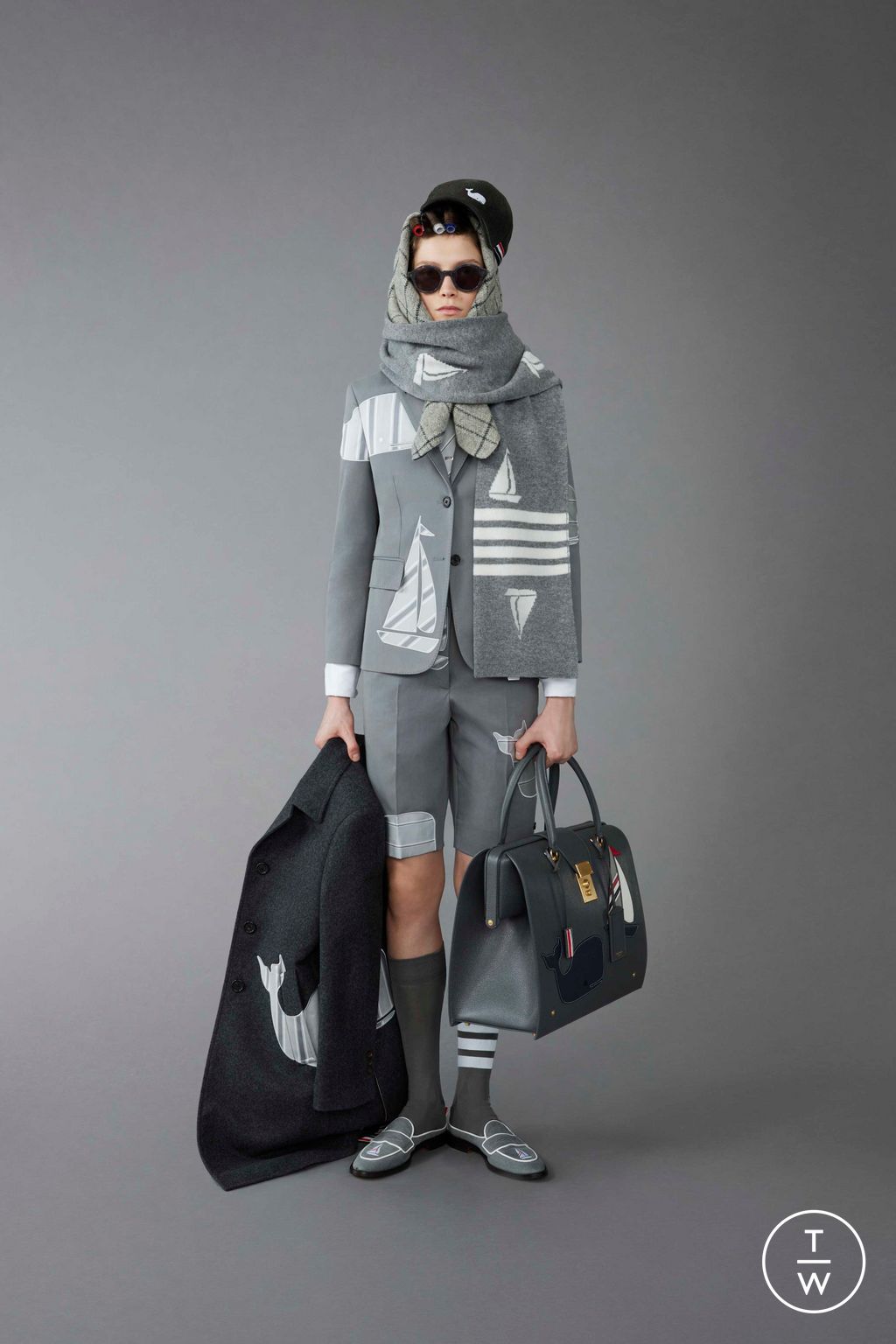 Fashion Week Paris Pre-Fall 2023 look 11 from the Thom Browne collection womenswear