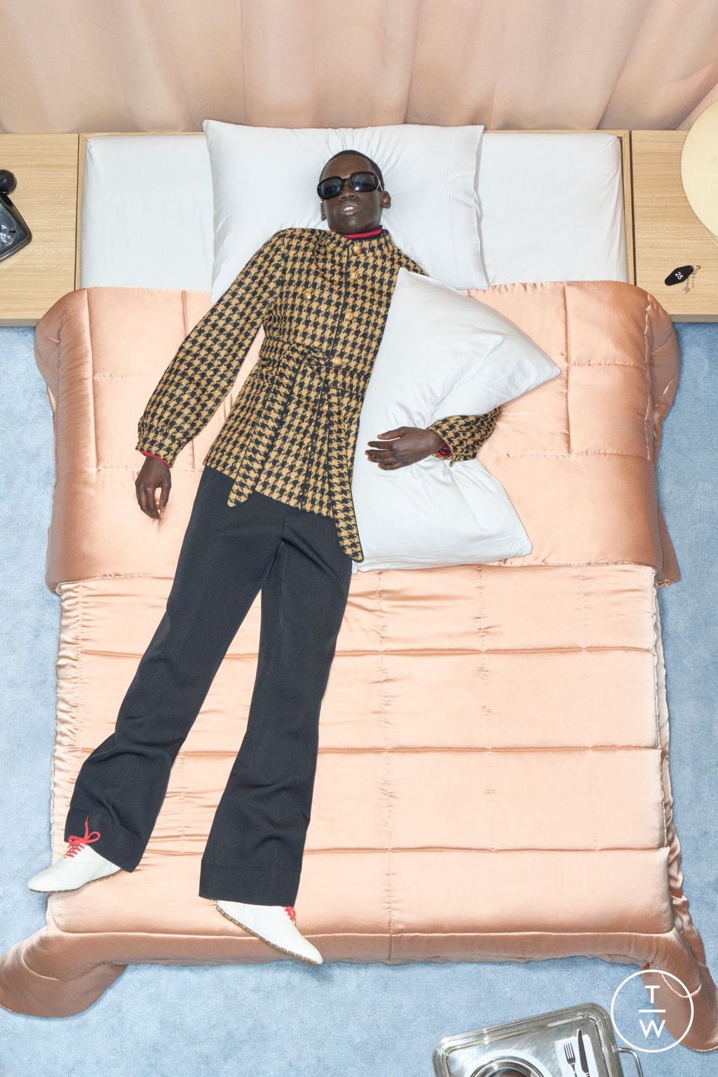 Fashion Week Paris Resort 2026 look 44 from the Valentino collection menswear