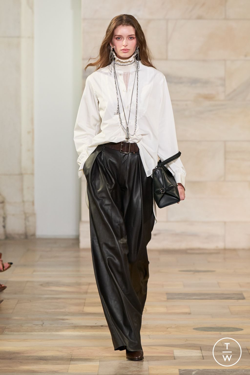 Fashion Week New York Fall/Winter 2025 look 12 from the Ralph Lauren collection womenswear